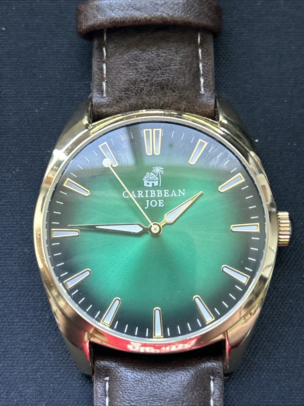 Caribbean Joe Gold Tone Green Dial Men’s Watch